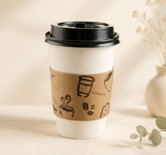 Custom Printed Logo Branded Plain Insulated Disposable Black Hot Drink Iced Kraft Paper Coffee Cup Sleeves,AT PACK,Custom Printed Logo Branded Plain Insulated Disposable Black Hot Drink Iced Kraft Paper Coffee Cup Sleeves