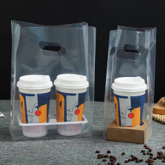Custom Recyclable Plastic Bags Takeaway Coffee Cake Bags Boba Tea Packaging Bags 2/4/6 Cups Holder with Handle,AT PACK,Custom Recyclable Plastic Bags Takeaway Coffee Cake Bags Boba Tea Packaging Bags 2/4/6 Cups Holder with Handle
