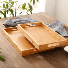 Wooden Rectangular Tea Tray with Water Cup Bread Tray Japanese Style Minimalist Design Multifunction for Household Use,AT PACK,Wooden Rectangular Tea Tray with Water Cup Bread Tray Japanese Style Minimalist Design Multifunction for Household Use