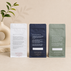 Coffee packaging bags with one-way degassing valves and zippers; customizable coffee bags 250g 1lb suitable for roasters; flat-bottom coffee bean bags.,AT PACK,Coffee packaging bags with one-way degassing valves and zippers; customizable coffee bags 250g 1lb suitable for roasters; flat-bottom coffee bean bags.