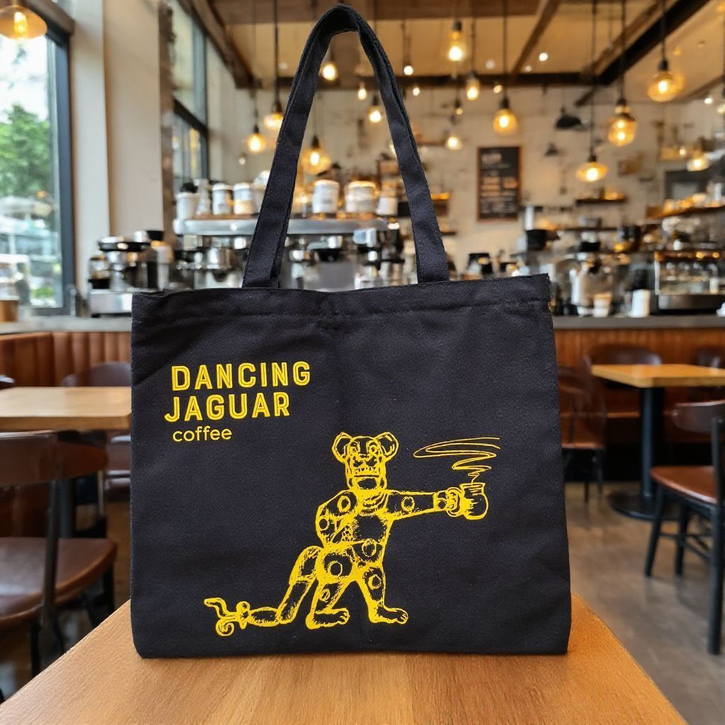 AT PACK OEM Eco Friendly Reusable Coffee Brown Exterior Pocket Custom Text Embroidery Cotton Shopping Bag,AT PACK,AT PACK OEM Eco Friendly Reusable Coffee Brown Exterior Pocket Custom Text Embroidery Cotton Shopping Bag