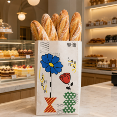 Style Thickened Oil-Resistant Kraft Paper Square-Bottom Food Packaging Bag for Baking Bread and Popcorn Food Grade Eco Friendly,AT PACK,Style Thickened Oil-Resistant Kraft Paper Square-Bottom Food Packaging Bag for Baking Bread and Popcorn Food Grade Eco Friendly