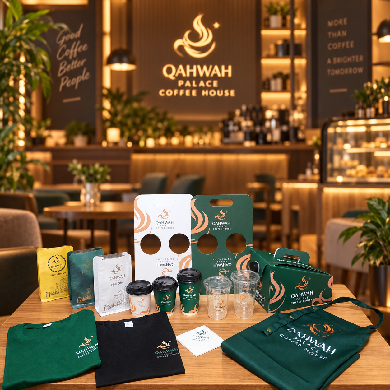 AT PACK Custom Coffee Shop Packaging Set with Printed Coffee Cups Bags Boxes Cards and Merchandise for Complete Café Branding,AT PACK,AT PACK Custom Coffee Shop Packaging Set with Printed Coffee Cups Bags Boxes Cards and Merchandise for Complete Café Branding