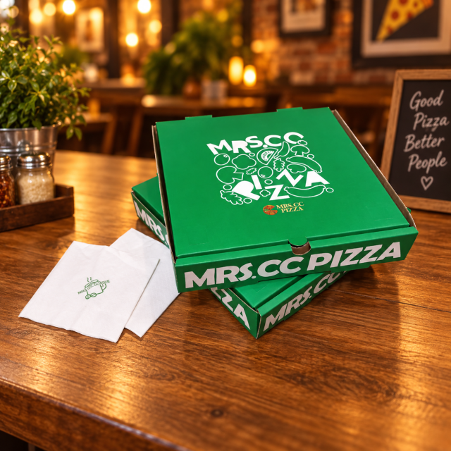 AT PACK Custom Pizza Packaging Boxes with Logo Printed Kraft Cardboard Boxes for Restaurant Takeaway,AT PACK,AT PACK Custom Pizza Packaging Boxes with Logo Printed Kraft Cardboard Boxes for Restaurant Takeaway