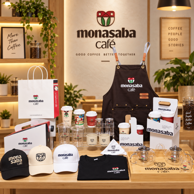 AT PACK Full Café Branding Package with Custom Coffee Cups, Ceramic Tableware, Packaging Boxes and Bags,AT PACK,AT PACK Full Café Branding Package with Custom Coffee Cups, Ceramic Tableware, Packaging Boxes and Bags