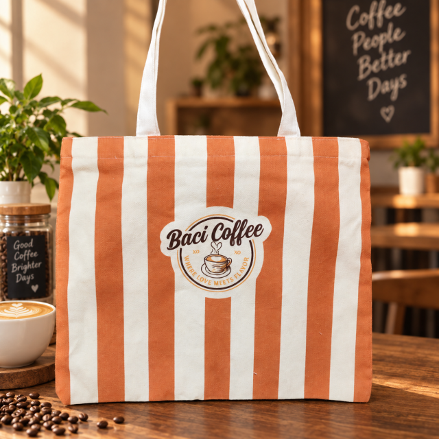 AT PACK OEM Eco Friendly Reusable Coffee Brown Exterior Pocket Custom Text Embroidery Cotton Shopping Bag,AT PACK,AT PACK OEM Eco Friendly Reusable Coffee Brown Exterior Pocket Custom Text Embroidery Cotton Shopping Bag