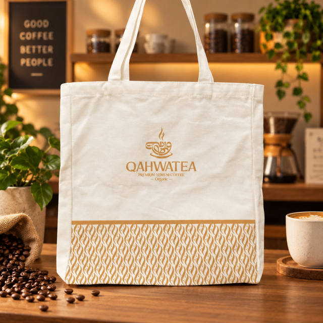 AT PACK OEM Eco Friendly Reusable Coffee Brown Exterior Pocket Custom Text Embroidery Cotton Shopping Bag,AT PACK,AT PACK OEM Eco Friendly Reusable Coffee Brown Exterior Pocket Custom Text Embroidery Cotton Shopping Bag
