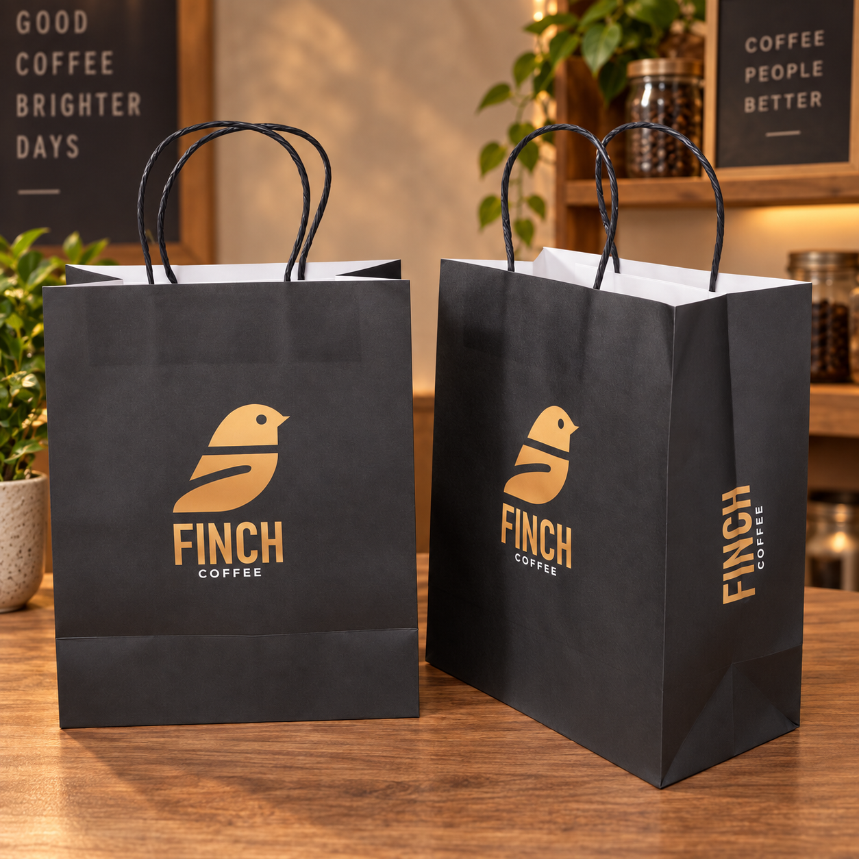 AT PACK Custom Printed Kraft Paper Bags with Logo for Coffee Shop, Bakery and Restaurant Takeaway Packaging,AT PACK,AT PACK Custom Printed Kraft Paper Bags with Logo for Coffee Shop, Bakery and Restaurant Takeaway Packaging