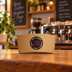 AT PACK Custom Coffee Cup Sleeves with Logo  Eco-Friendly Paper Cup Holders for Cafes, Coffee Shops & Takeaway Drinks,AT PACK,AT PACK Custom Coffee Cup Sleeves with Logo  Eco-Friendly Paper Cup Holders for Cafes, Coffee Shops & Takeaway Drinks