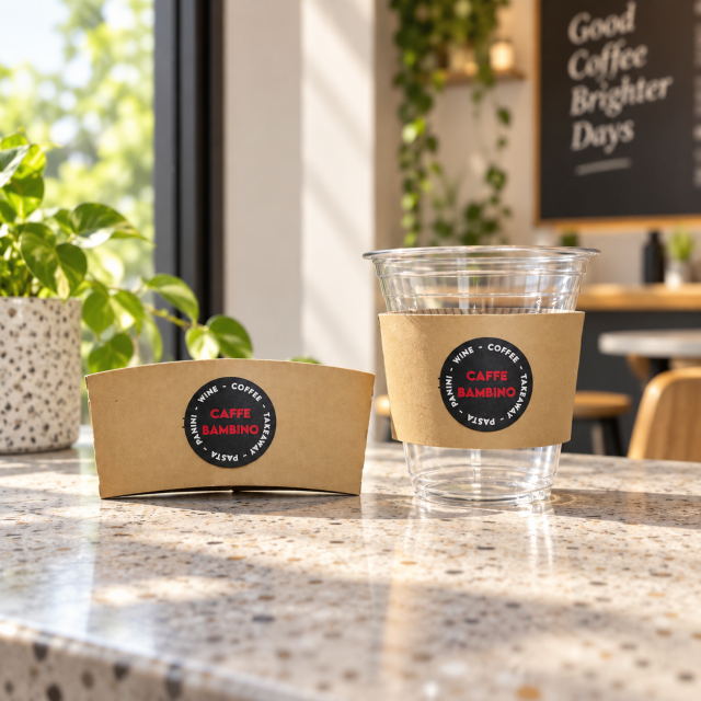 AT PACK Custom Coffee Cup Sleeves with Logo  Eco-Friendly Paper Cup Holders for Cafes, Coffee Shops & Takeaway Drinks,AT PACK,AT PACK Custom Coffee Cup Sleeves with Logo  Eco-Friendly Paper Cup Holders for Cafes, Coffee Shops & Takeaway Drinks