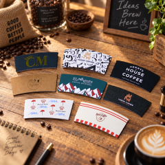 AT PACK Custom Coffee Cup Sleeves with Logo  Eco-Friendly Paper Cup Holders for Cafes, Coffee Shops & Takeaway Drinks,AT PACK,AT PACK Custom Coffee Cup Sleeves with Logo  Eco-Friendly Paper Cup Holders for Cafes, Coffee Shops & Takeaway Drinks