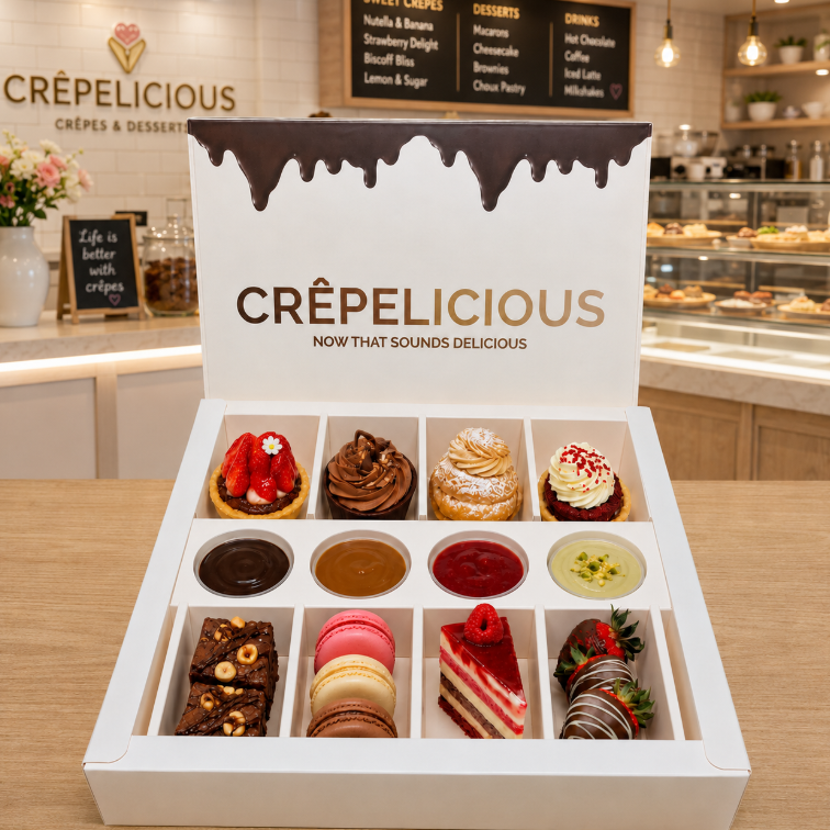 AT PACK Custom Dessert Boxes with Logo  Premium Bakery Packaging Boxes for Cakes, Pastries & Takeaway Desserts,AT PACK,AT PACK Custom Dessert Boxes with Logo  Premium Bakery Packaging Boxes for Cakes, Pastries & Takeaway Desserts