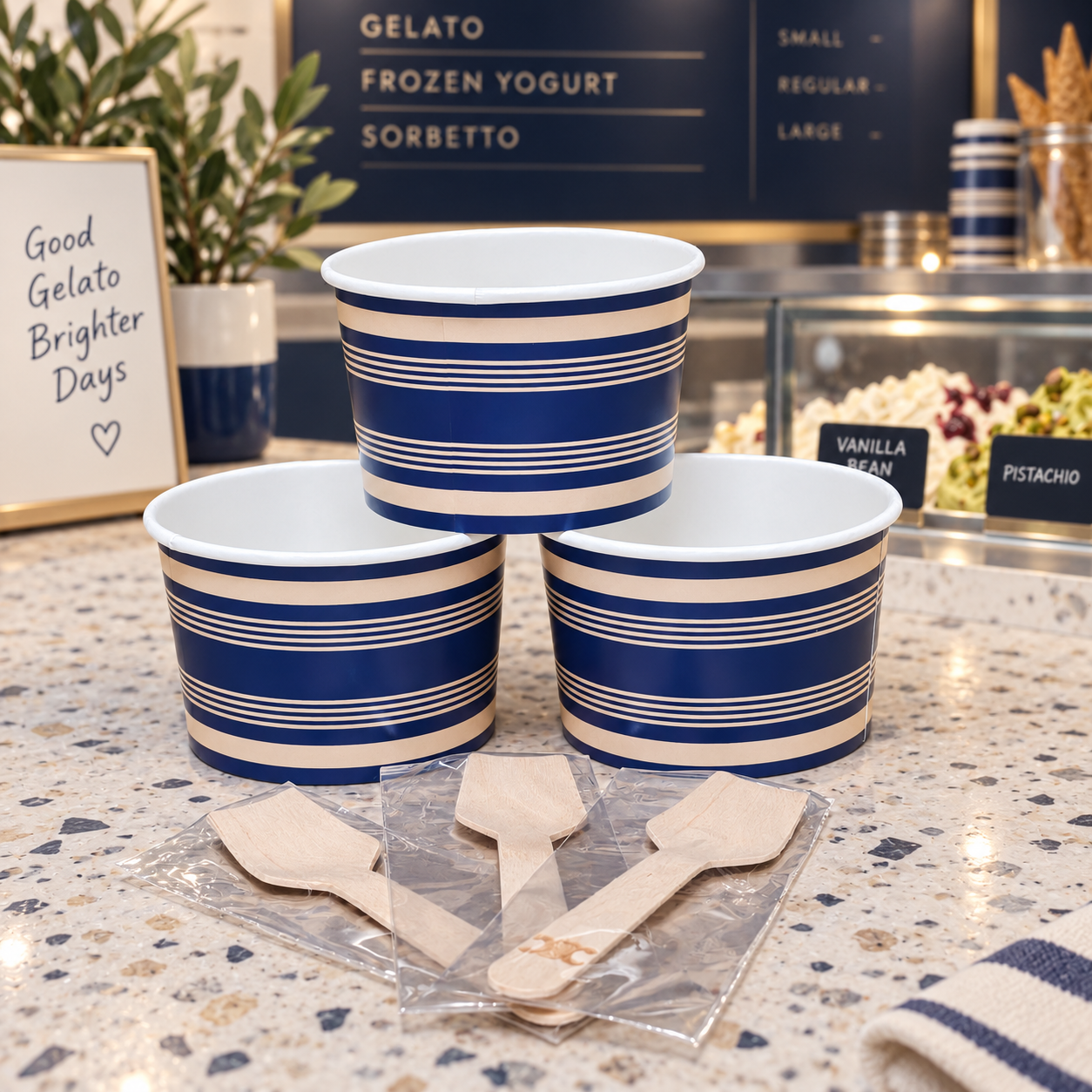 AT PACK Custom Ice Cream Cups with Logo  Premium Disposable Dessert Containers for Ice Cream Shops & Cafes,AT PACK,AT PACK Custom Ice Cream Cups with Logo  Premium Disposable Dessert Containers for Ice Cream Shops & Cafes