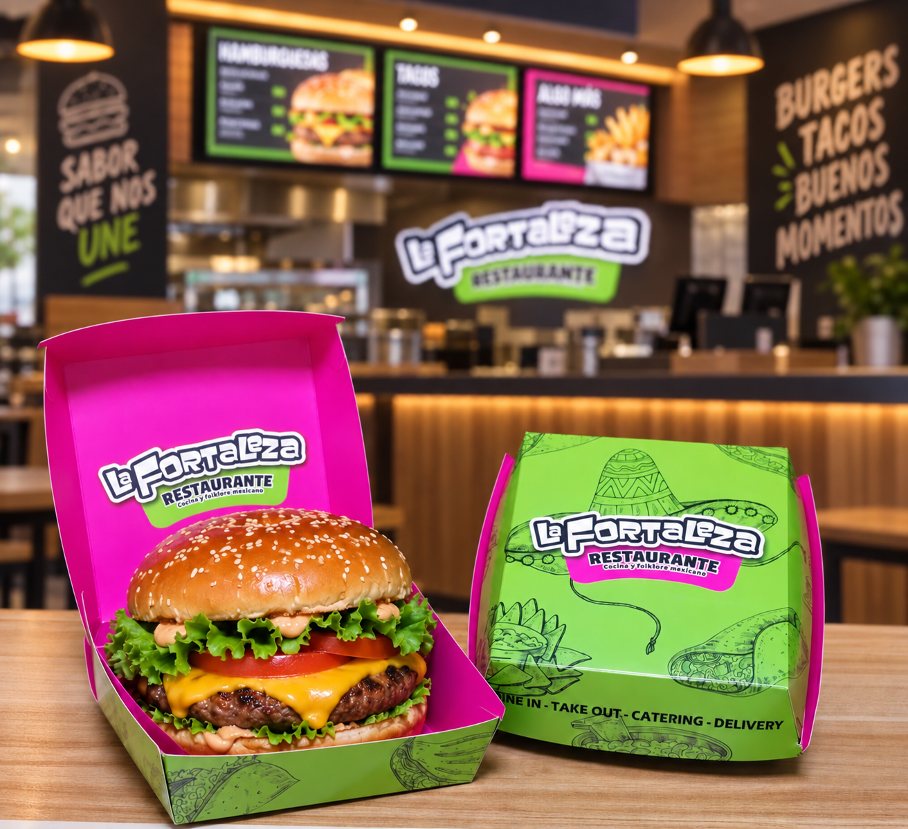 AT PACK Custom Printed Burger Boxes | Eco-Friendly Takeaway Food Packaging for Restaurants & Fast Food Brands,AT PACK,AT PACK Custom Printed Burger Boxes | Eco-Friendly Takeaway Food Packaging for Restaurants & Fast Food Brands