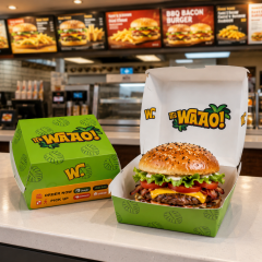 AT PACK Custom Printed Burger Boxes | Eco-Friendly Takeaway Food Packaging for Restaurants & Fast Food Brands,AT PACK,AT PACK Custom Printed Burger Boxes | Eco-Friendly Takeaway Food Packaging for Restaurants & Fast Food Brands