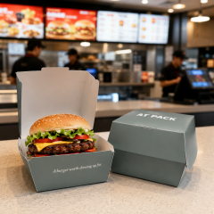 AT PACK Custom Printed Burger Boxes | Eco-Friendly Takeaway Food Packaging for Restaurants & Fast Food Brands,AT PACK,AT PACK Custom Printed Burger Boxes | Eco-Friendly Takeaway Food Packaging for Restaurants & Fast Food Brands
