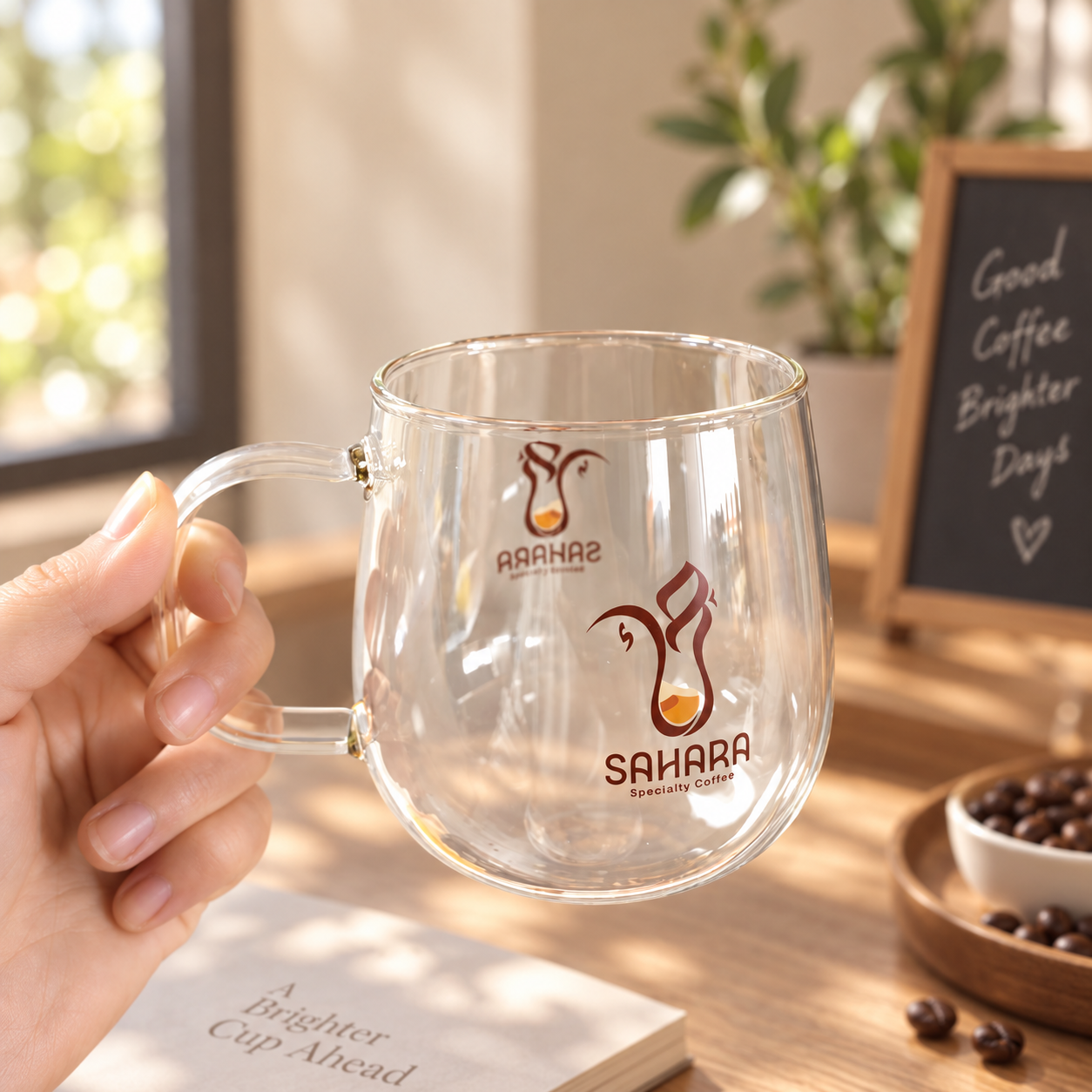 AT PACK Custom Printed Glass Coffee Cup Set with Logo Double Wall Glasses, Tea Pot and Café Drinkware Collection,AT PACK,AT PACK Custom Printed Glass Coffee Cup Set with Logo Double Wall Glasses, Tea Pot and Café Drinkware Collection