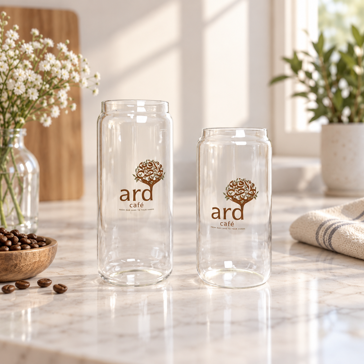 AT PACK Custom Printed Glass Coffee Cup Set with Logo Double Wall Glasses, Tea Pot and Café Drinkware Collection,AT PACK,AT PACK Custom Printed Glass Coffee Cup Set with Logo Double Wall Glasses, Tea Pot and Café Drinkware Collection