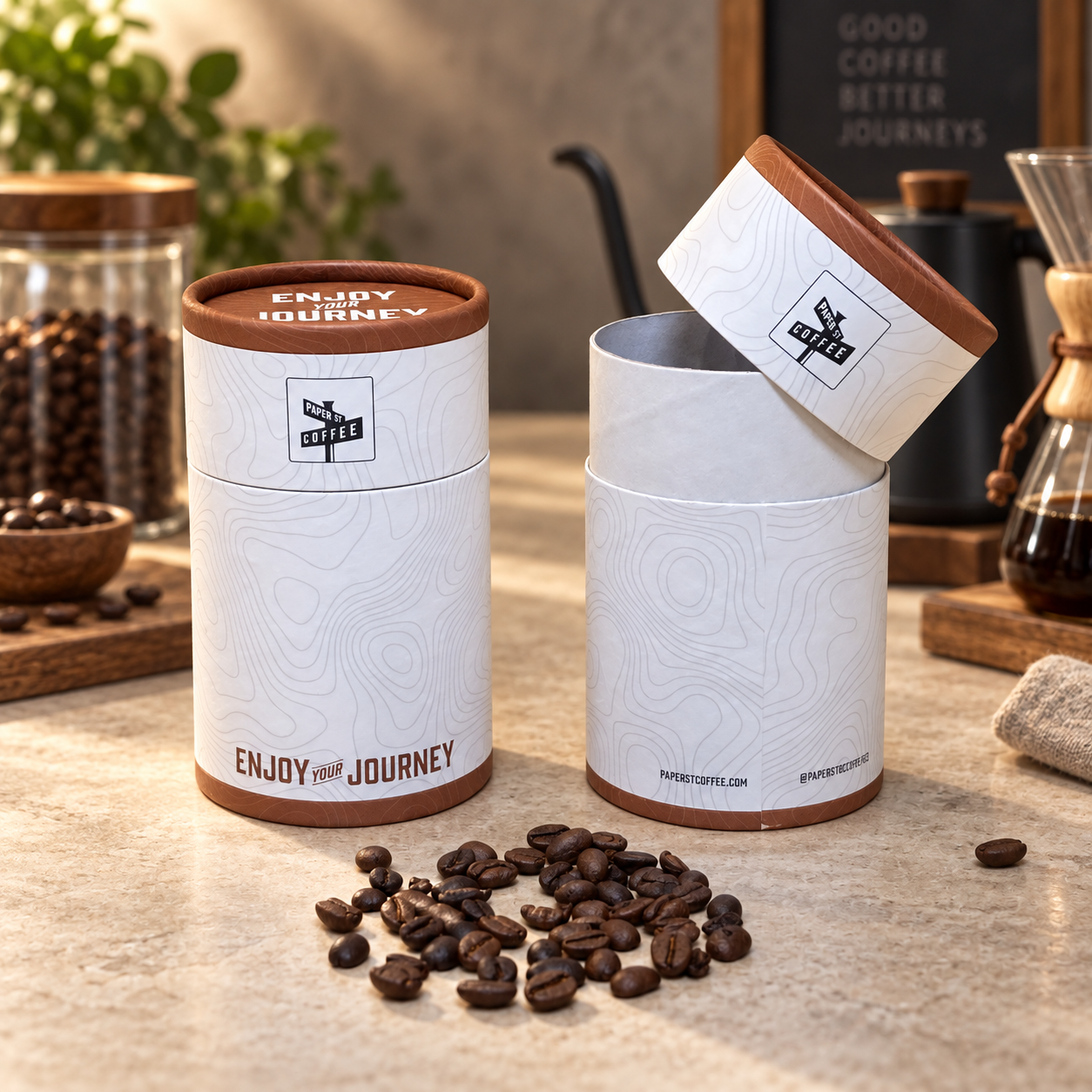 AT PACK Custom Coffee Canisters with Logo  Premium Coffee Packaging Tubes for Roasters & Specialty Coffee Brands,AT PACK,AT PACK Custom Coffee Canisters with Logo  Premium Coffee Packaging Tubes for Roasters & Specialty Coffee Brands