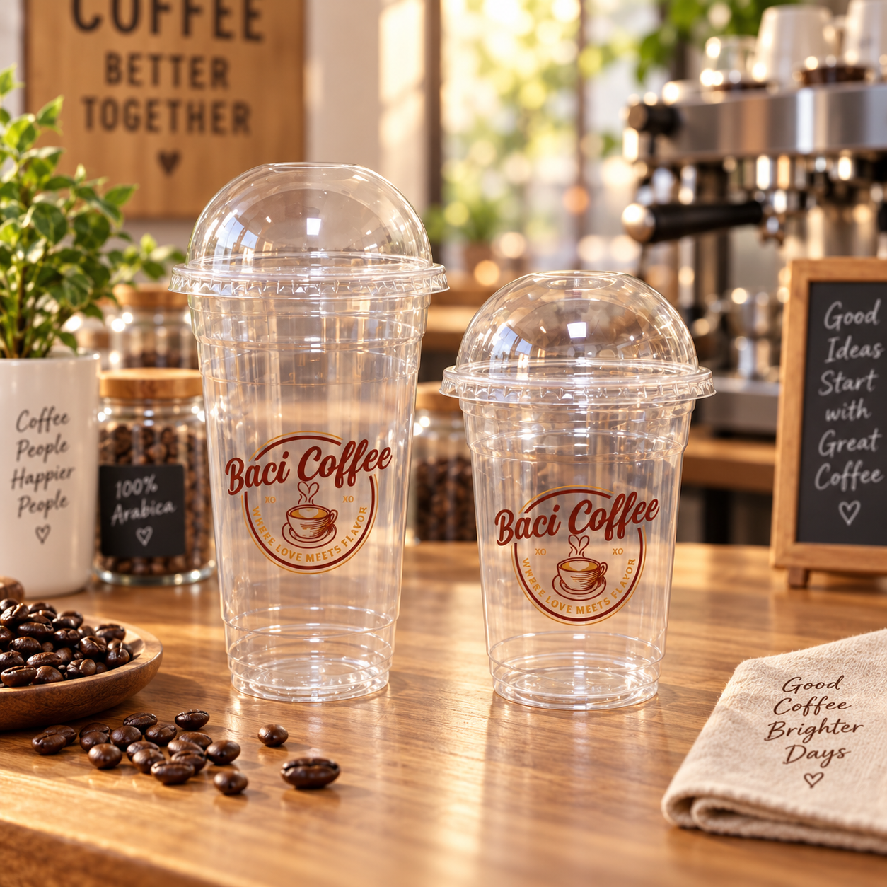 AT PACK Custom PET Cups with Logo Clear Plastic Drink Cups for Coffee Shops, Bubble Tea & Cold Beverage Brands,AT PACK,AT PACK Custom PET Cups with Logo Clear Plastic Drink Cups for Coffee Shops, Bubble Tea & Cold Beverage Brands