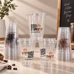 AT PACK Custom PET Cups with Logo Clear Plastic Drink Cups for Coffee Shops, Bubble Tea & Cold Beverage Brands,AT PACK,AT PACK Custom PET Cups with Logo Clear Plastic Drink Cups for Coffee Shops, Bubble Tea & Cold Beverage Brands
