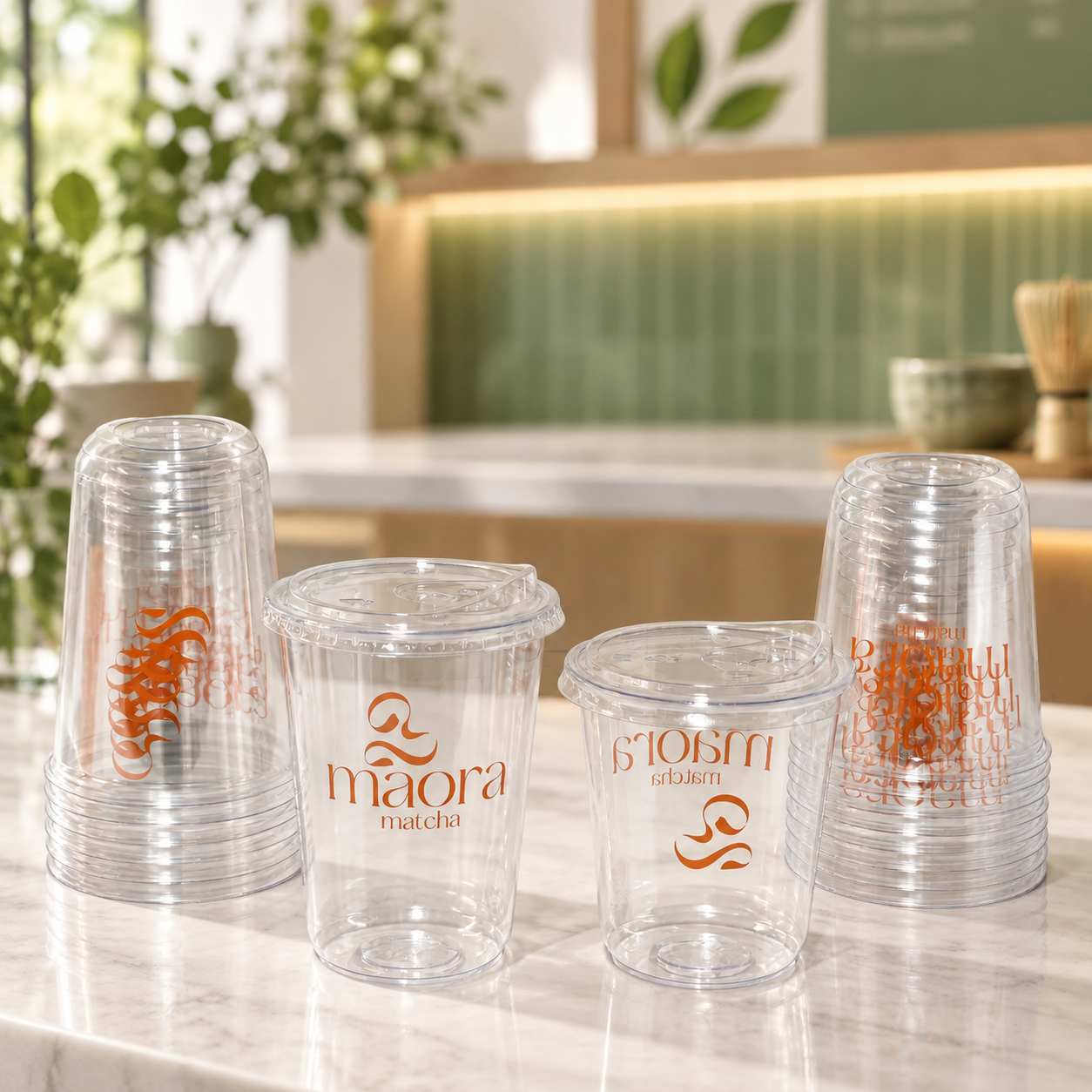 AT PACK Custom PET Cups with Logo Clear Plastic Drink Cups for Coffee Shops, Bubble Tea & Cold Beverage Brands,AT PACK,AT PACK Custom PET Cups with Logo Clear Plastic Drink Cups for Coffee Shops, Bubble Tea & Cold Beverage Brands