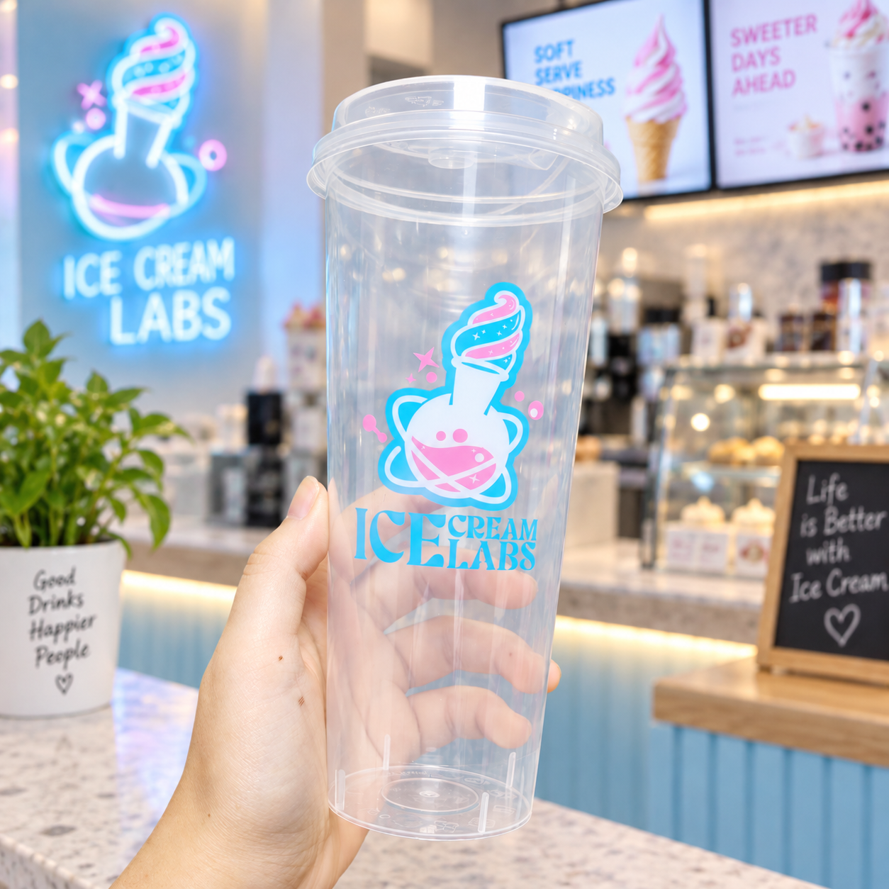 AT PACK Custom PP Cups with Logo  Reusable Plastic Drink Cups for Bubble Tea, Coffee Shops & Beverage Brands,AT PACK,AT PACK Custom PP Cups with Logo  Reusable Plastic Drink Cups for Bubble Tea, Coffee Shops & Beverage Brands