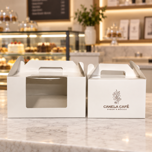 AT PACK Custom Window Cake Boxes with Handle  Premium Bakery Packaging Boxes for Cakes, Desserts & Takeaway,AT PACK,AT PACK Custom Window Cake Boxes with Handle  Premium Bakery Packaging Boxes for Cakes, Desserts & Takeaway