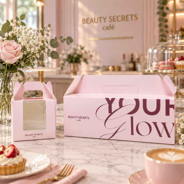 AT PACK Custom Window Cake Boxes with Handle  Premium Bakery Packaging Boxes for Cakes, Desserts & Takeaway,AT PACK,AT PACK Custom Window Cake Boxes with Handle  Premium Bakery Packaging Boxes for Cakes, Desserts & Takeaway