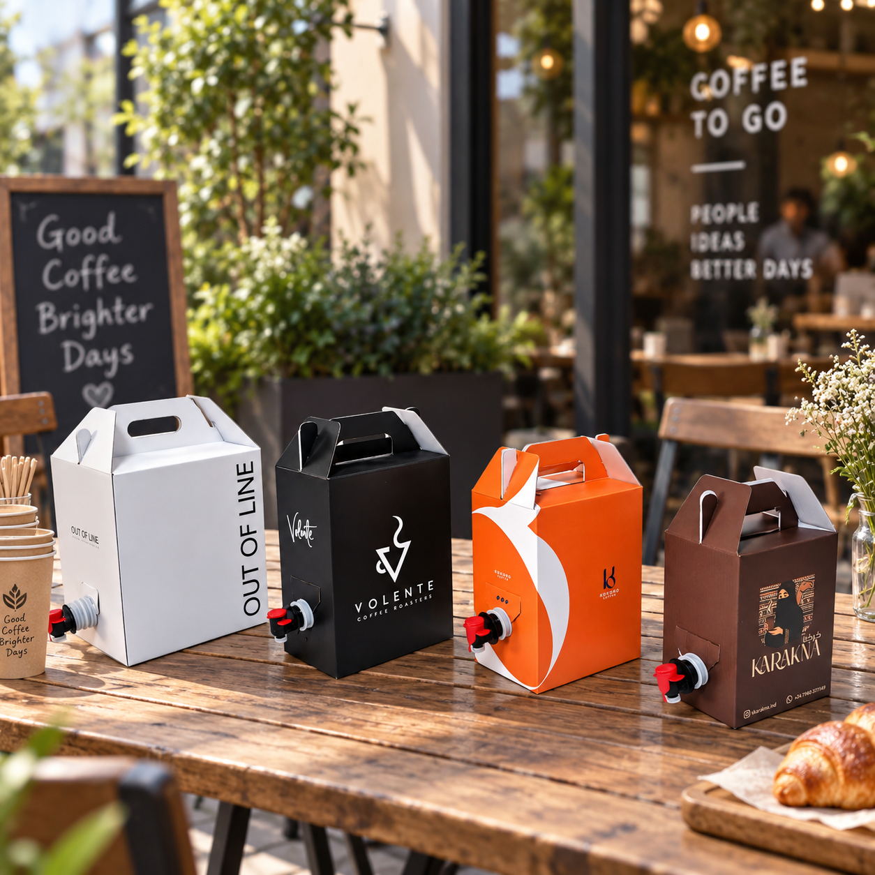 AT PACK Custom Coffee To Go Boxes with Logo  Branded Beverage Dispensers for Cafes, Events & Catering,AT PACK,AT PACK Custom Coffee To Go Boxes with Logo  Branded Beverage Dispensers for Cafes, Events & Catering