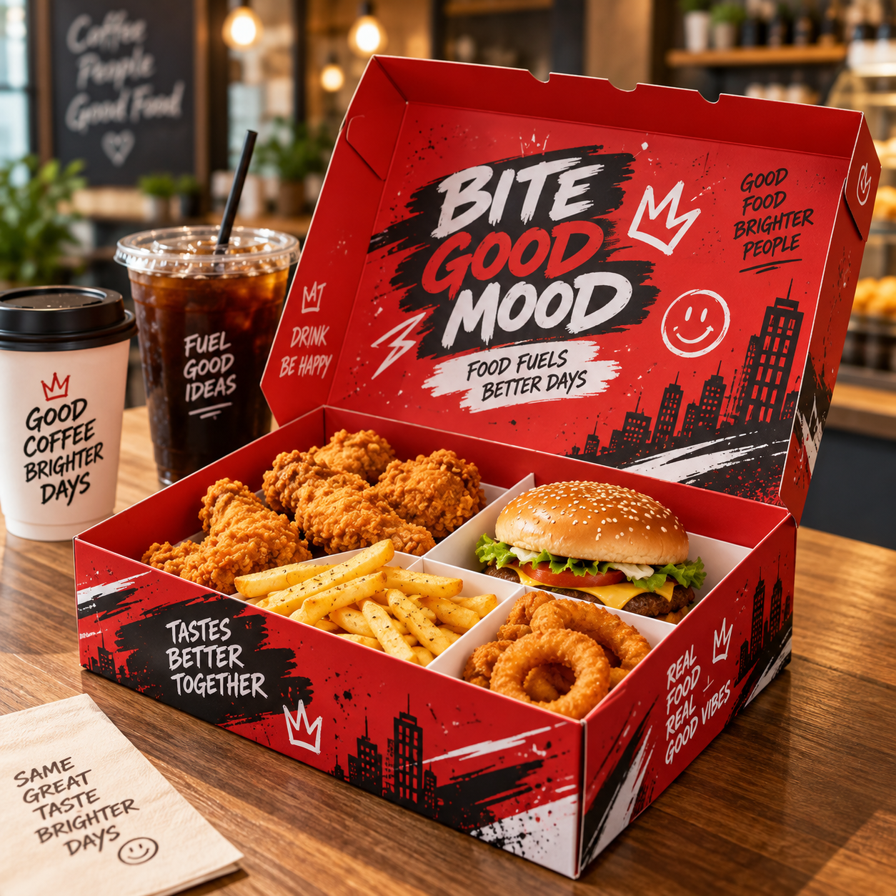 AT PACK Custom Printed Food Boxes with Logo  Divided Takeaway Packaging for Burgers, Chicken & Fast Food,AT PACK,AT PACK Custom Printed Food Boxes with Logo  Divided Takeaway Packaging for Burgers, Chicken & Fast Food