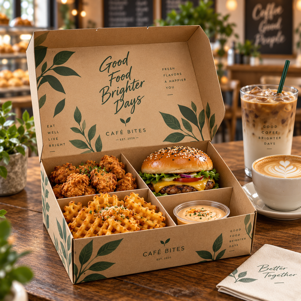 AT PACK Custom Printed Food Boxes with Logo  Divided Takeaway Packaging for Burgers, Chicken & Fast Food,AT PACK,AT PACK Custom Printed Food Boxes with Logo  Divided Takeaway Packaging for Burgers, Chicken & Fast Food