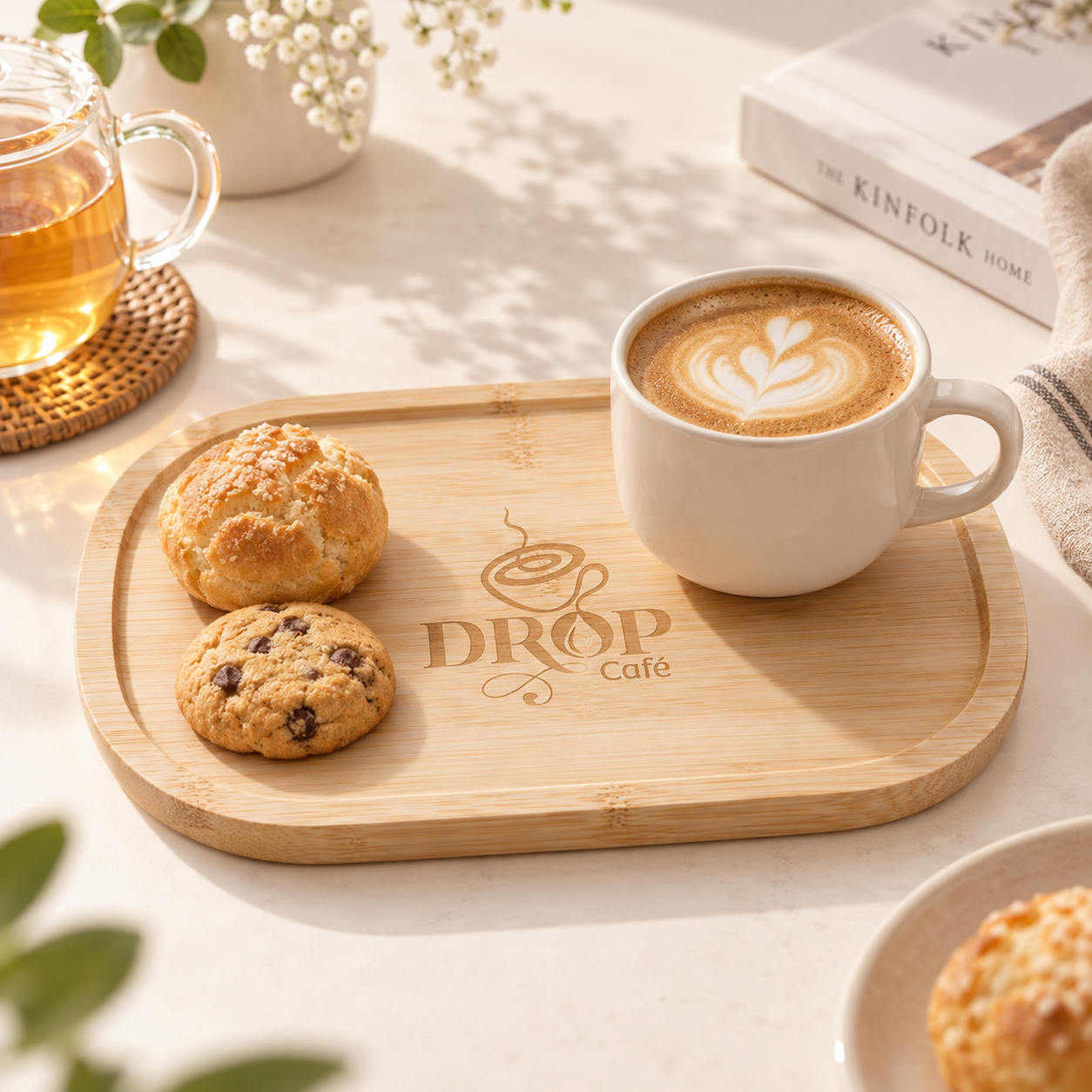 AT PACK Custom Bamboo Serving Trays with Logo  Wooden Cafe & Coffee Shop Trays for Food and Beverage Service,AT PACK,AT PACK Custom Bamboo Serving Trays with Logo  Wooden Cafe & Coffee Shop Trays for Food and Beverage Service