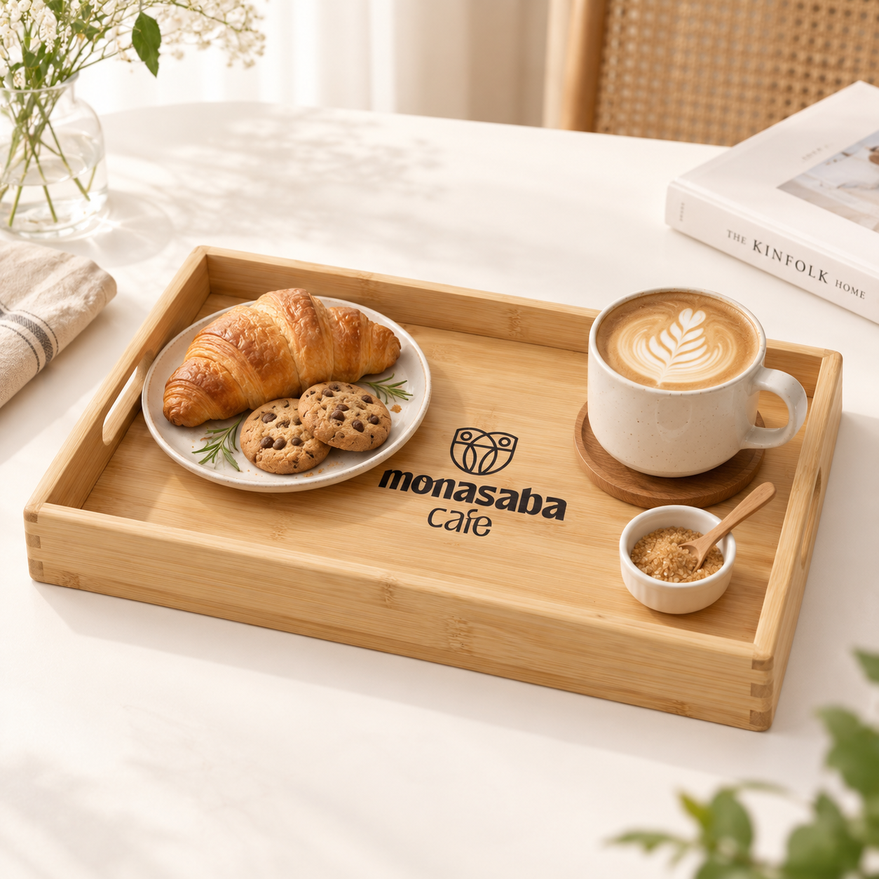 AT PACK Custom Bamboo Serving Trays with Logo  Wooden Cafe & Coffee Shop Trays for Food and Beverage Service,AT PACK,AT PACK Custom Bamboo Serving Trays with Logo  Wooden Cafe & Coffee Shop Trays for Food and Beverage Service
