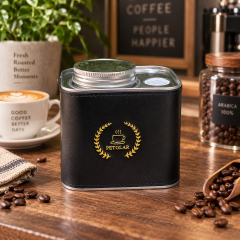 AT PACK Custom Coffee Tin Canister with Logo  Premium Metal Packaging for Coffee Beans, Tea & Specialty Products,AT PACK,AT PACK Custom Coffee Tin Canister with Logo  Premium Metal Packaging for Coffee Beans, Tea & Specialty Products