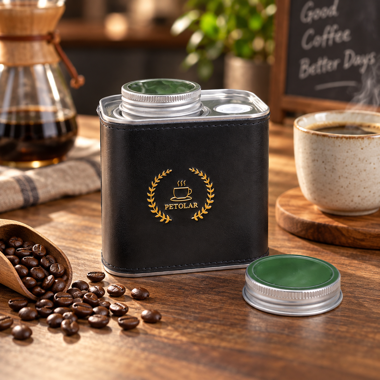 AT PACK Custom Coffee Tin Canister with Logo  Premium Metal Packaging for Coffee Beans, Tea & Specialty Products,AT PACK,AT PACK Custom Coffee Tin Canister with Logo  Premium Metal Packaging for Coffee Beans, Tea & Specialty Products