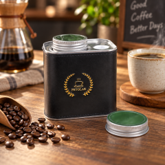 AT PACK Custom Coffee Tin Canister with Logo  Premium Metal Packaging for Coffee Beans, Tea & Specialty Products,AT PACK,AT PACK Custom Coffee Tin Canister with Logo  Premium Metal Packaging for Coffee Beans, Tea & Specialty Products