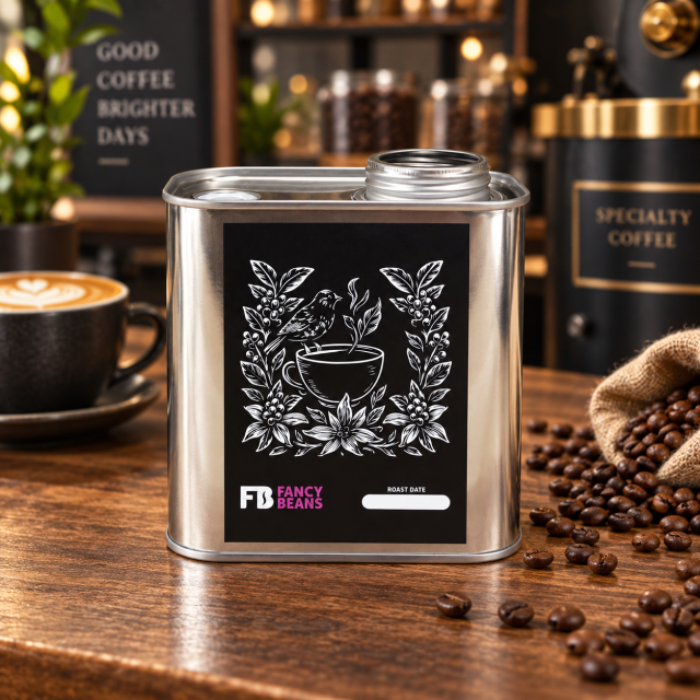 AT PACK Custom Coffee Tin Canister with Logo  Premium Metal Packaging for Coffee Beans, Tea & Specialty Products,AT PACK,AT PACK Custom Coffee Tin Canister with Logo  Premium Metal Packaging for Coffee Beans, Tea & Specialty Products