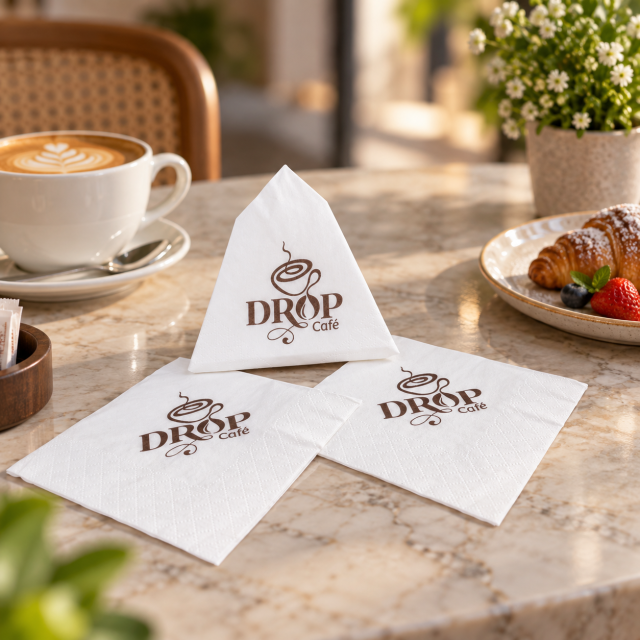 AT PACK Custom Printed Napkins with Logo Premium Paper Napkins for Cafés, Restaurants & Food Service Brands,AT PACK,AT PACK Custom Printed Napkins with Logo Premium Paper Napkins for Cafés, Restaurants & Food Service Brands
