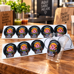 AT PACK Custom  Stickers with Logo  Premium Packaging Labels for Coffee Shops, Restaurants & Food Brands,AT PACK,AT PACK Custom  Stickers with Logo  Premium Packaging Labels for Coffee Shops, Restaurants & Food Brands