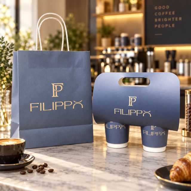 AT PACK Custom Coffee Cup Holder  Premium 2 Cup Carrier Tray for Takeaway Coffee Shops and Cafés,AT PACK,AT PACK Custom Coffee Cup Holder  Premium 2 Cup Carrier Tray for Takeaway Coffee Shops and Cafés