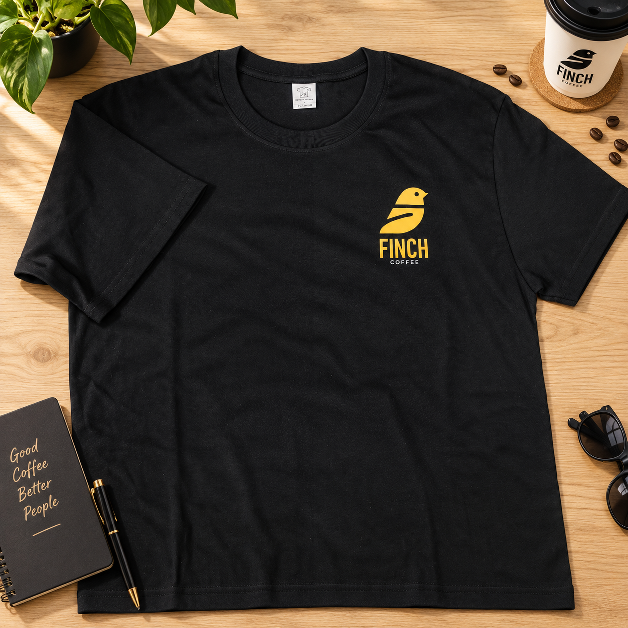 AT PACK Custom Coffee Shop T-Shirt  Premium Staff Uniform Apparel with Logo Printing for Cafés and Baristas,AT PACK,AT PACK Custom Coffee Shop T-Shirt  Premium Staff Uniform Apparel with Logo Printing for Cafés and Baristas