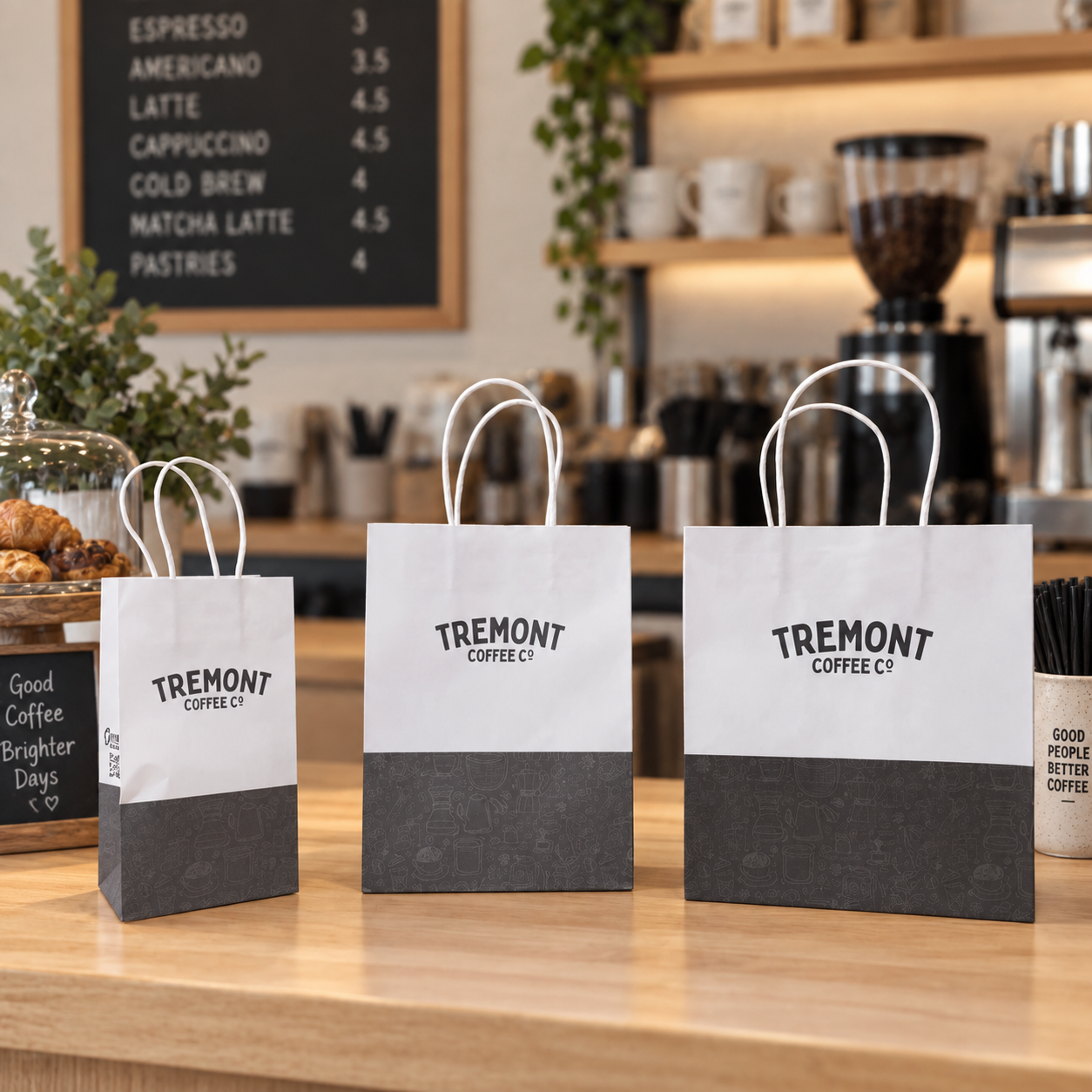 AT PACK Custom Kraft Paper BagPremium Printed Shopping Bag with Twisted Handle for Coffee Shops and Retail Brands,AT PACK,AT PACK Custom Kraft Paper BagPremium Printed Shopping Bag with Twisted Handle for Coffee Shops and Retail Brands