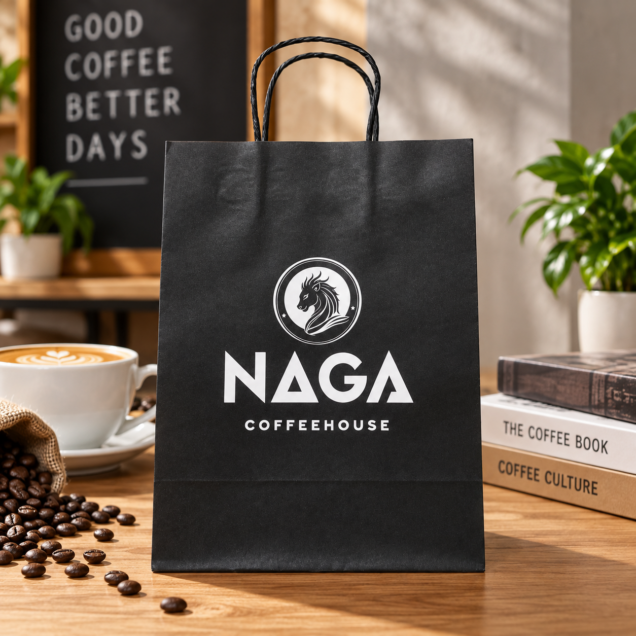 AT PACK Custom Kraft Paper BagPremium Printed Shopping Bag with Twisted Handle for Coffee Shops and Retail Brands,AT PACK,AT PACK Custom Kraft Paper BagPremium Printed Shopping Bag with Twisted Handle for Coffee Shops and Retail Brands