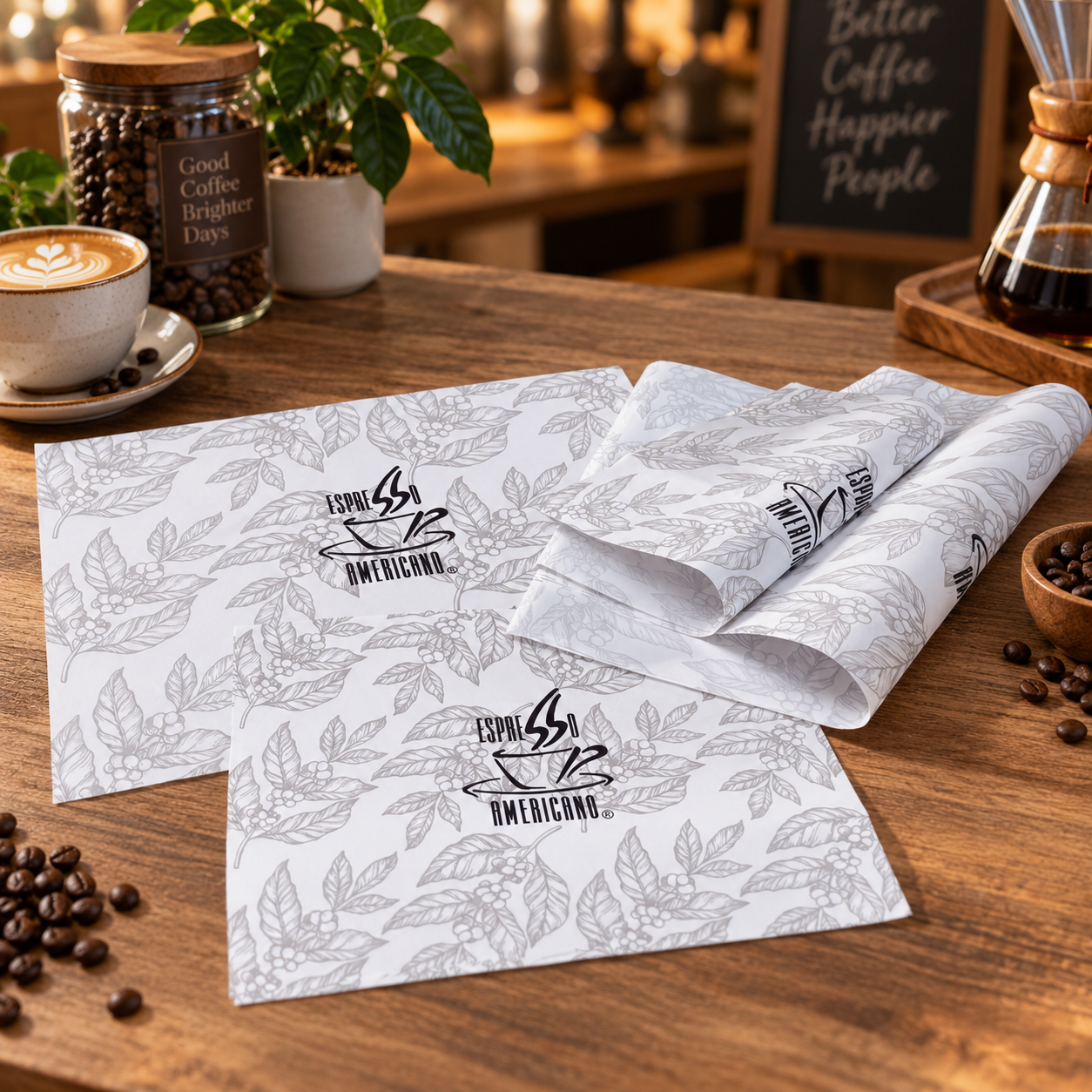 AT PACK Custom Greaseproof Paper  Printed Food Wrapping Paper for Burger, Sandwich, Bakery and Café Takeaway Packaging,AT PACK,AT PACK Custom Greaseproof Paper  Printed Food Wrapping Paper for Burger, Sandwich, Bakery and Café Takeaway Packaging