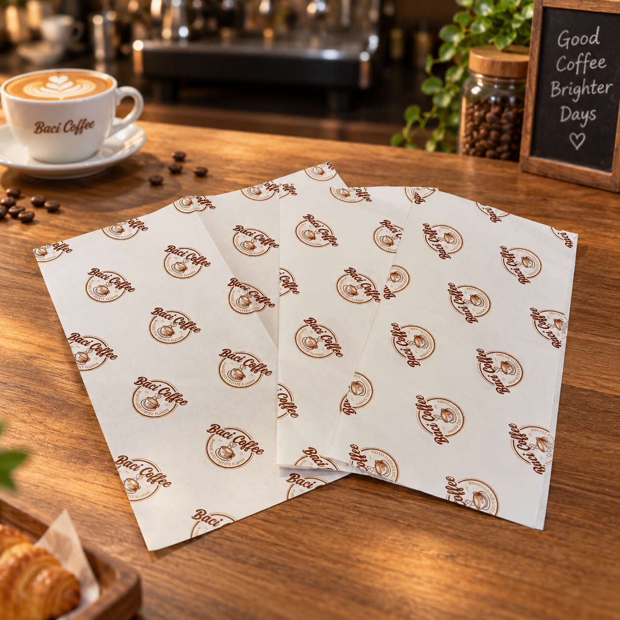 AT PACK Custom Greaseproof Paper  Printed Food Wrapping Paper for Burger, Sandwich, Bakery and Café Takeaway Packaging,AT PACK,AT PACK Custom Greaseproof Paper  Printed Food Wrapping Paper for Burger, Sandwich, Bakery and Café Takeaway Packaging