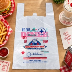 AT PACK Custom Plastic T-Shirt Bag  Printed Vest Carrier Bag with Handle for Takeaway Food, Restaurants and Retail Packaging,AT PACK,AT PACK Custom Plastic T-Shirt Bag  Printed Vest Carrier Bag with Handle for Takeaway Food, Restaurants and Retail Packaging