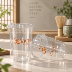 AT PACK Custom U Shape PET Cup Clear Plastic Cold Drink Cup with Dome Lid for Bubble Tea, Juice, Smoothie and Café Packaging,AT PACK,AT PACK Custom U Shape PET Cup Clear Plastic Cold Drink Cup with Dome Lid for Bubble Tea, Juice, Smoothie and Café Packaging