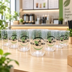 AT PACK Custom U Shape PET Cup Clear Plastic Cold Drink Cup with Dome Lid for Bubble Tea, Juice, Smoothie and Café Packaging,AT PACK,AT PACK Custom U Shape PET Cup Clear Plastic Cold Drink Cup with Dome Lid for Bubble Tea, Juice, Smoothie and Café Packaging