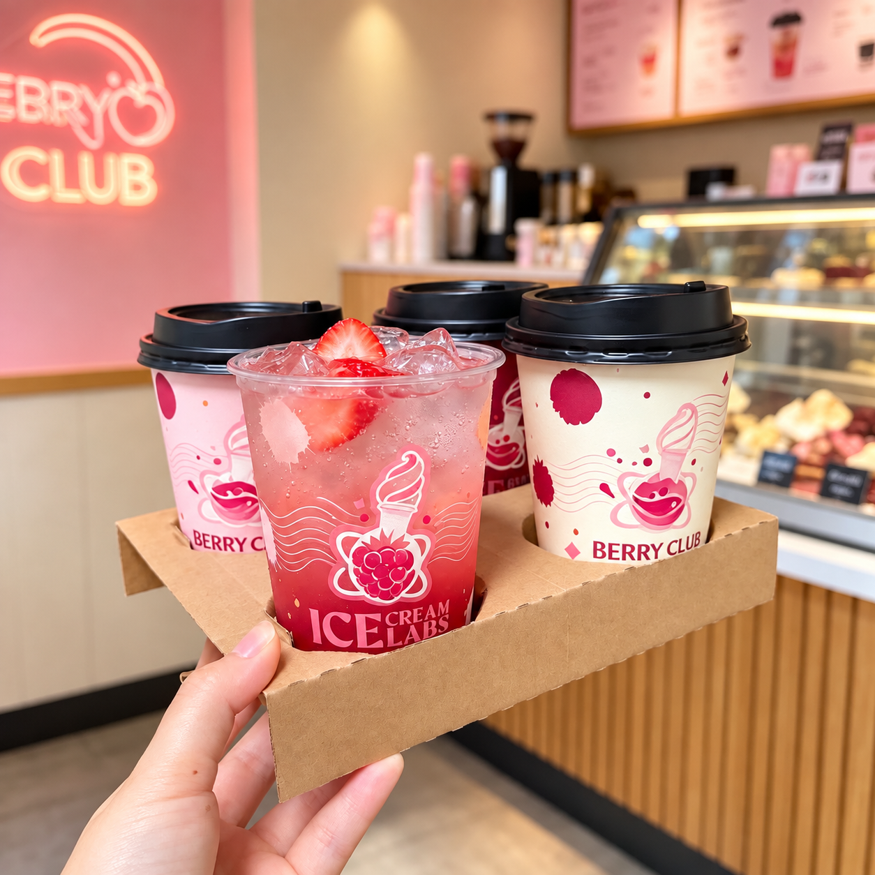 AT PACK Custom 4 Cup Carrier Tray Eco-Friendly Paper Cup Holder Tray for Coffee Shops, Takeaway Drinks and Beverage Packaging,AT PACK,AT PACK Custom 4 Cup Carrier Tray Eco-Friendly Paper Cup Holder Tray for Coffee Shops, Takeaway Drinks and Beverage Packaging